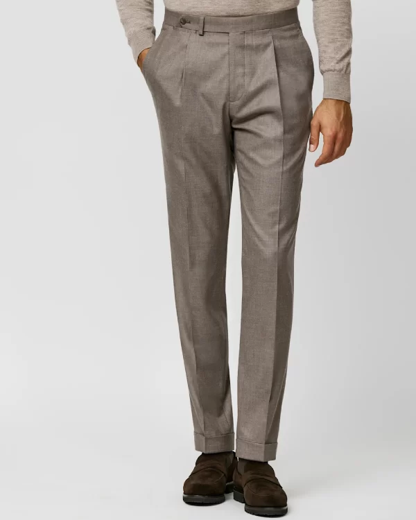 ASF025 Taupe Stretch cashmere Trouser Design - Bogey's Timeless Fashions