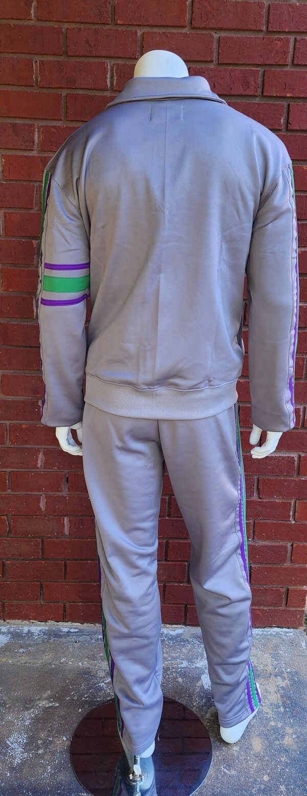 Grey, Green & Purple Sweat Suit - Image 2
