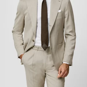 wool asf011 (lp jy) oatmeal stretch wool silk linen twill