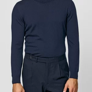 k10077 blue silk cashmere turtle