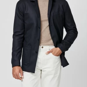 bl0030 (lp jy) midnight blue stretch wool flannel