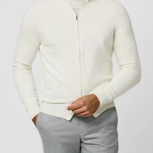 k10043 beige/grey zip front cashmere